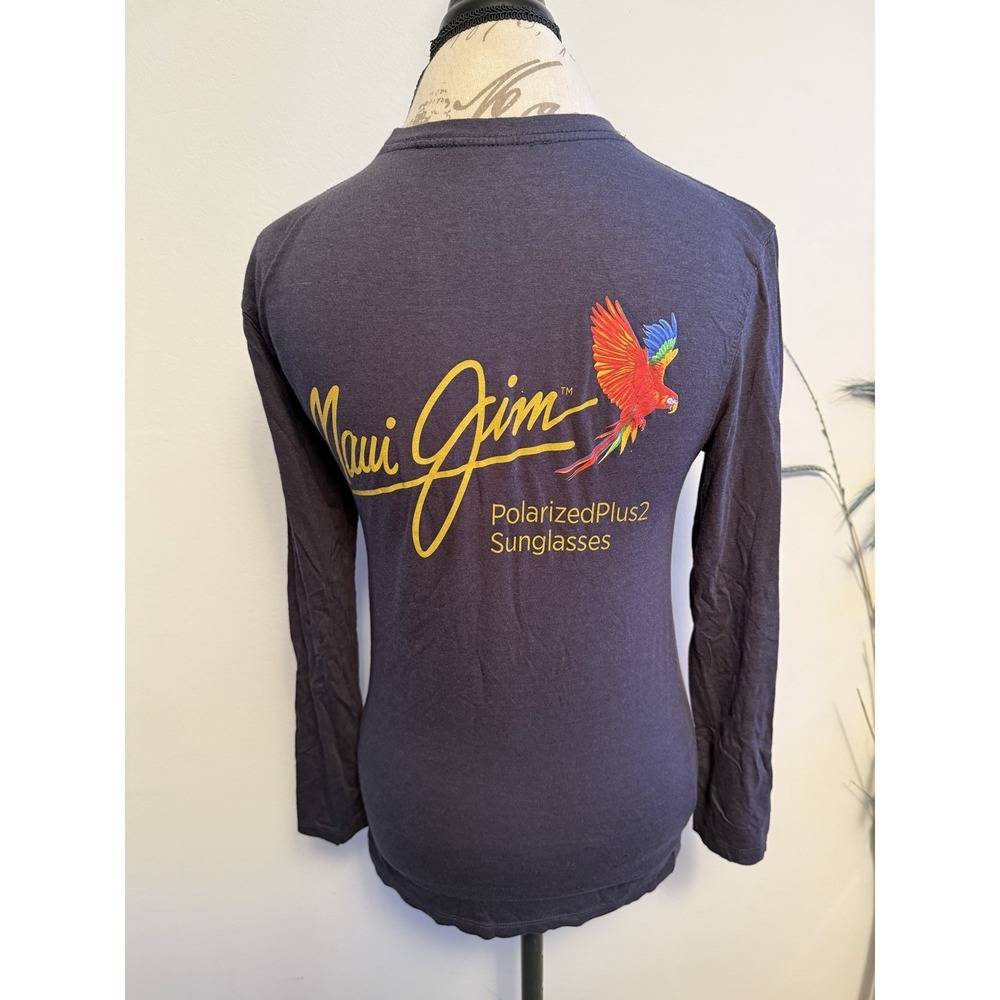 MAUI JIM Shirt Adult Extra Small Blue Born And Raised In Hawaii‎ Pullover Men's.